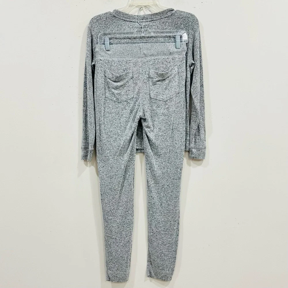 J.Crew Lounge Set, Gray Pajamas, Two-Piece Set, XXS Top XS Pants,‎ Soft Knit.